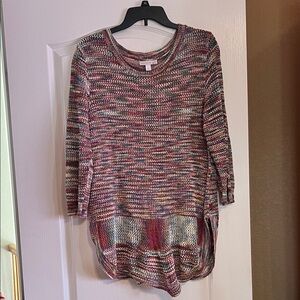 Westport Multicolor Knit Top in Red, Green & Blue